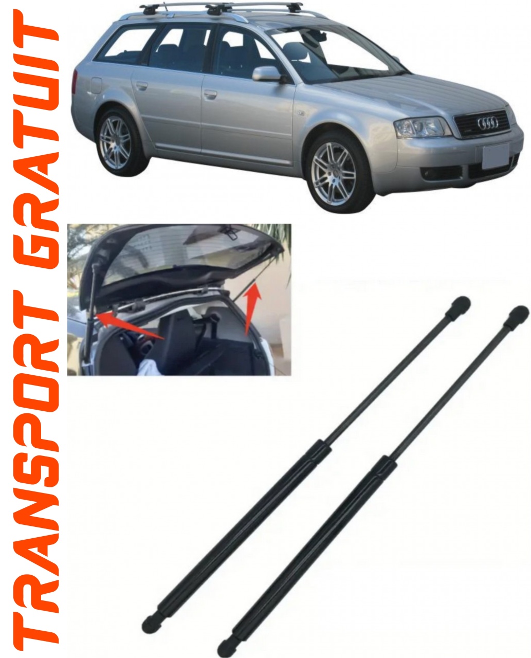 Set 2 amortizoare Haion portbagaj pentru masina AUDI A6 C5