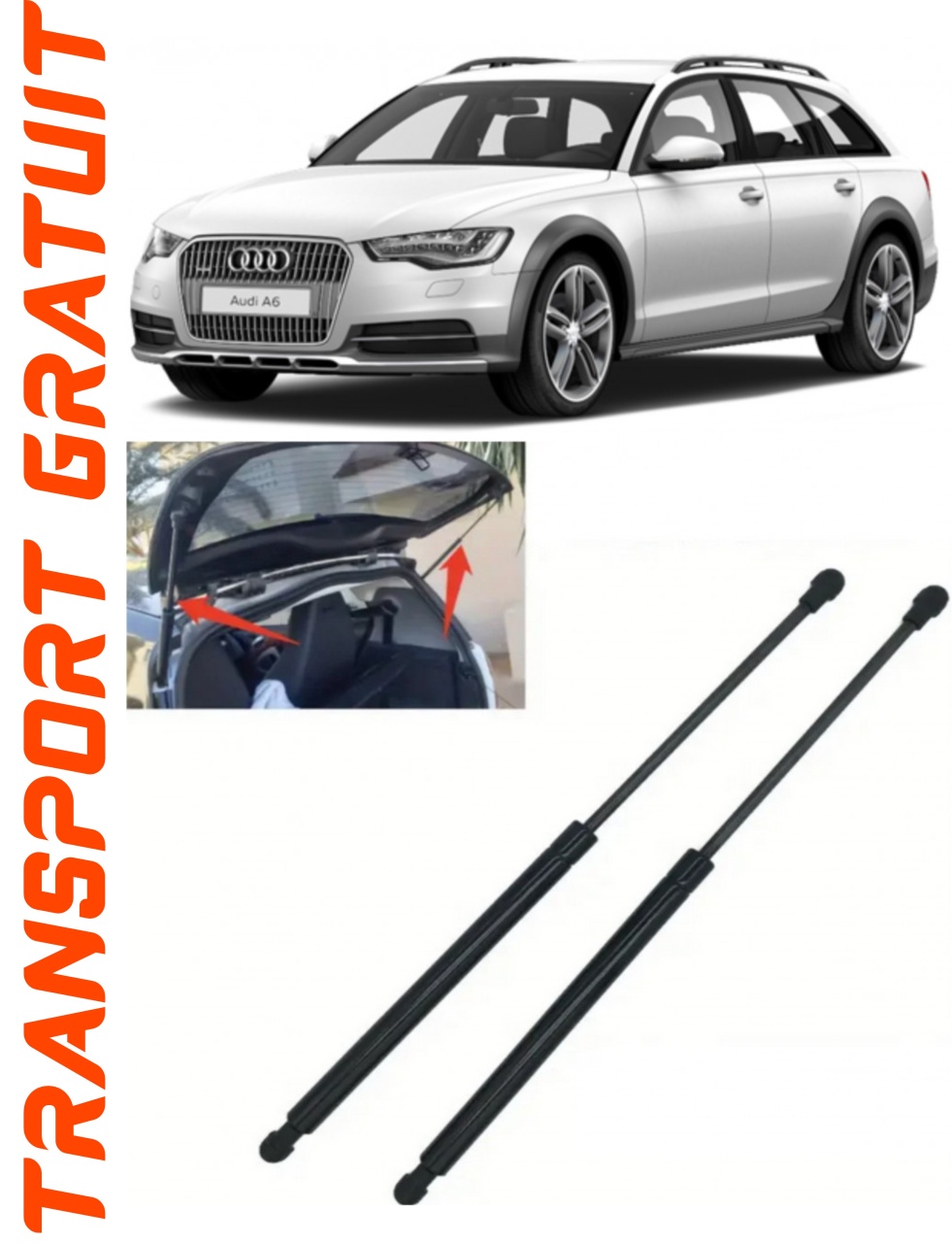 Set 2 amortizoare Haion portbagaj pentru masina AUDI A6 C7 Avant