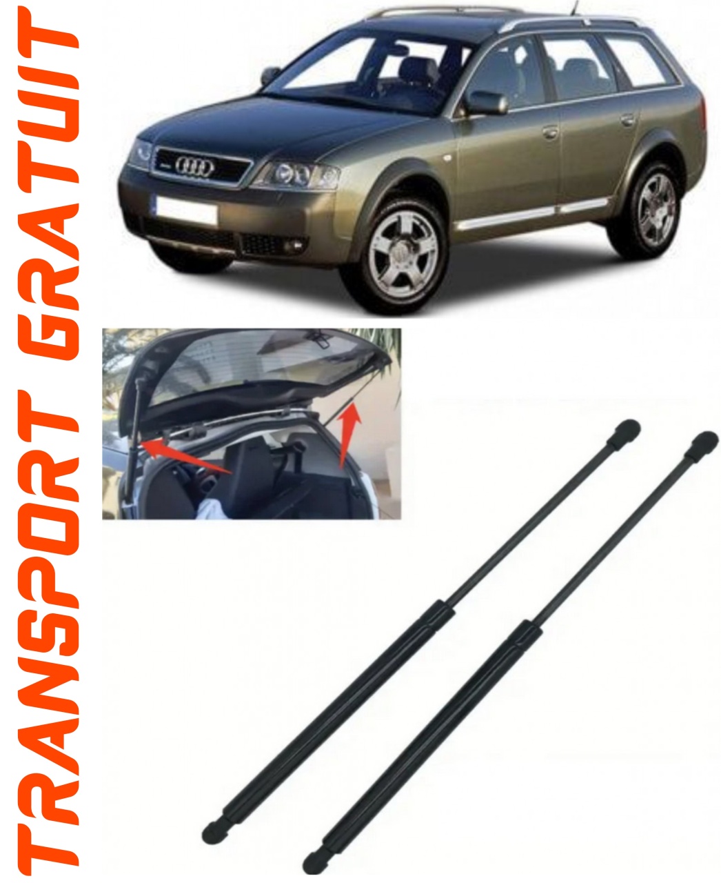 Set 2 amortizoare Haion portbagaj pentru masina AUDI Allroad C5