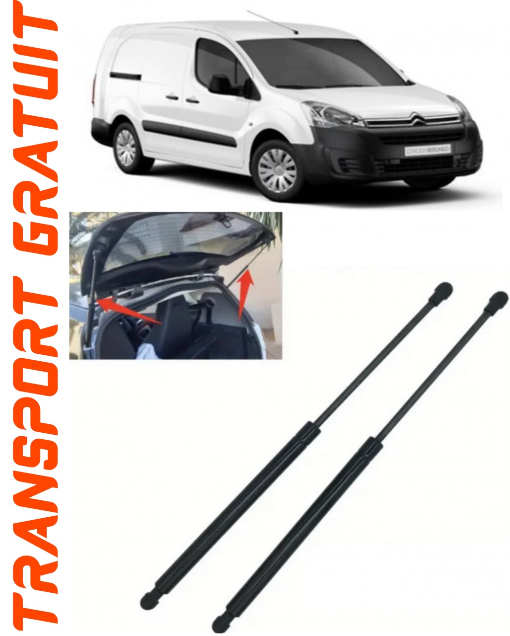 Set 2 amortizoare Haion portbagaj pentru masina Citroen Berlingo