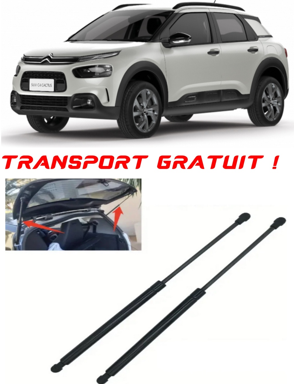Set 2 amortizoare Haion portbagaj pentru masina Citroen C4 Cactus