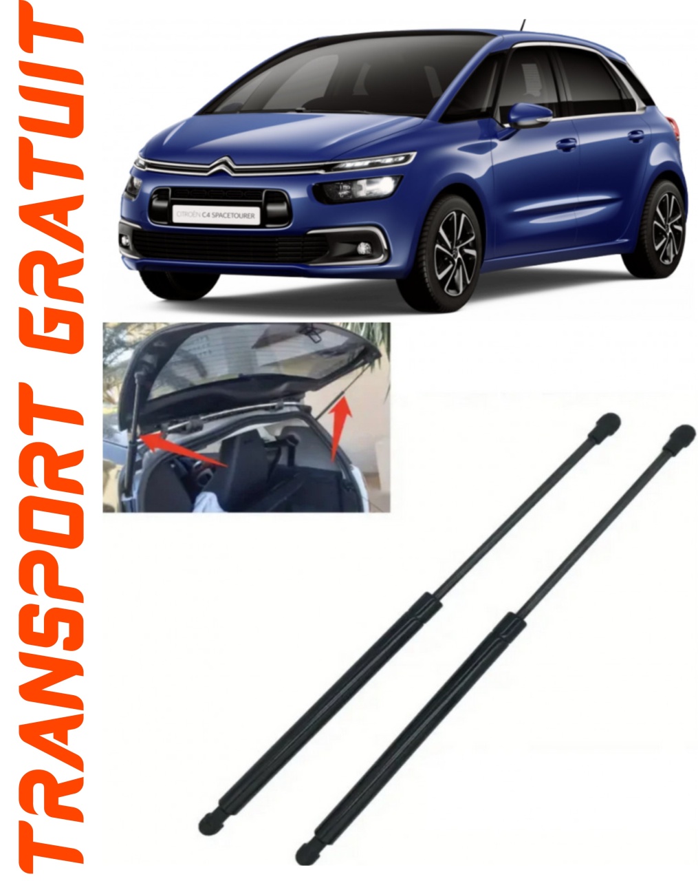 Set 2 amortizoare Haion portbagaj pentru masina Citroen Grand C4 Spacetourer