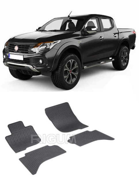 Set 4 covorase Fiat Fullback 2016-2019, din cauciuc 100%, compatibile cu autoturismul FIAT Fullback