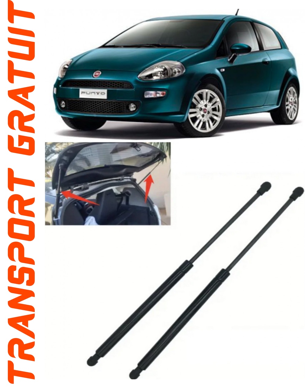 Set 2 amortizoare Haion portbagaj pentru masina Fiat Punto