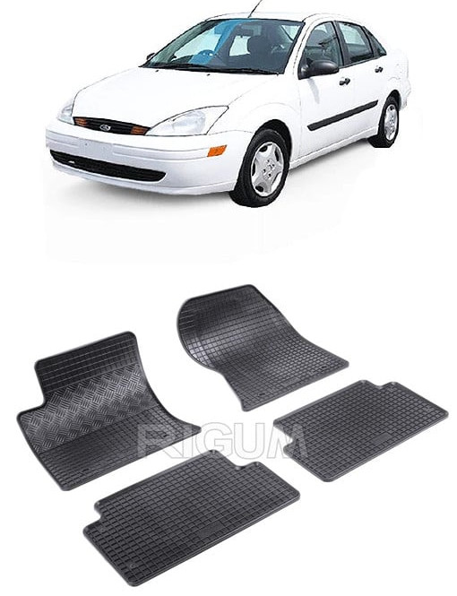 Set 4 covorase Ford Focus 1998-2004, din cauciuc 100%, compatibile cu autoturismul FORD Focus