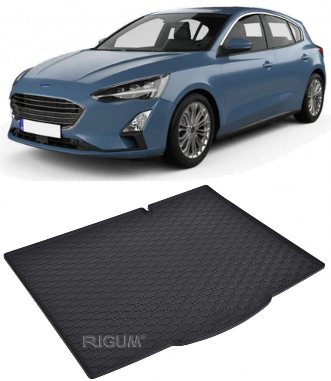 Tavita auto FORD Focus Hatchback 2018-prezent, protectie portbagaj, Cri-Flo, din cauciuc 100%, compatibil cu autoturismul FORD Focus Hatchback