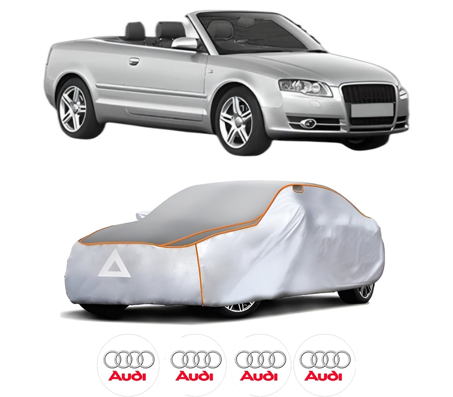 Husa Prelata Antigrindina Auto AUDI A4 B6 Convertible (8H7) din 2002-2005, Protectie auto contra intemperiilor la grindina, Waterproof, 4x Stickere auto AUDI