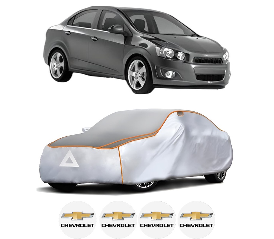 Husa Prelata Antigrindina Auto CHEVROLET AVEO Saloon (T300) din 2011-2015, Protectie auto contra intemperiilor la grindina, Waterproof, 4x Stickere auto CHEVROLET