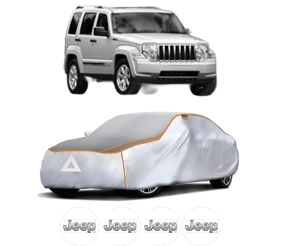 Husa Prelata Antigrindina Auto JEEP CHEROKEE (KK) din 2008-2013, Protectie auto contra intemperiilor la grindina, Waterproof, 4x Stickere auto JEEP