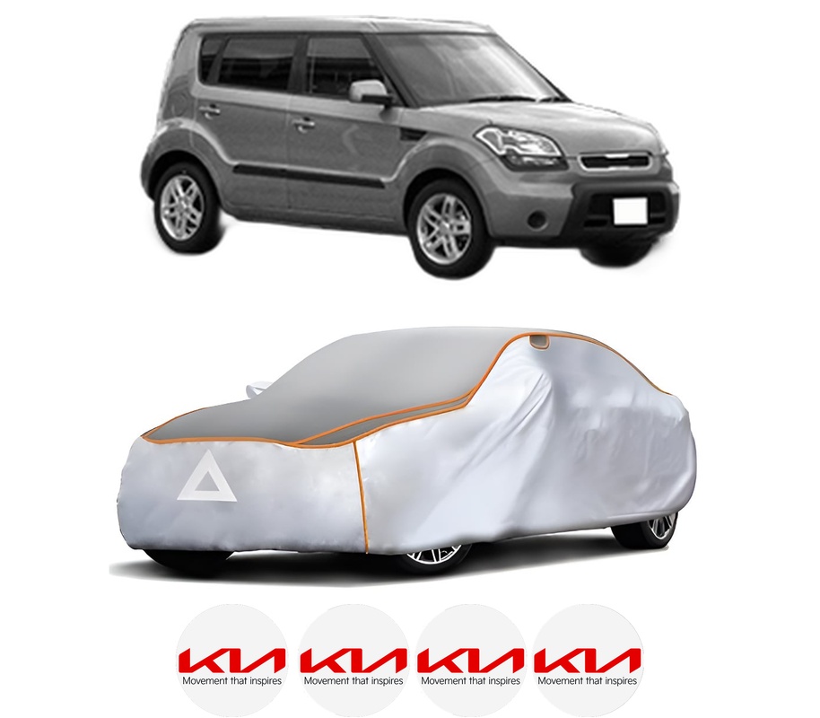 Husa Prelata Antigrindina Auto KIA SOUL I (AM) din 2009-2014, Protectie auto contra intemperiilor la grindina, Waterproof, 4x Stickere auto KIA