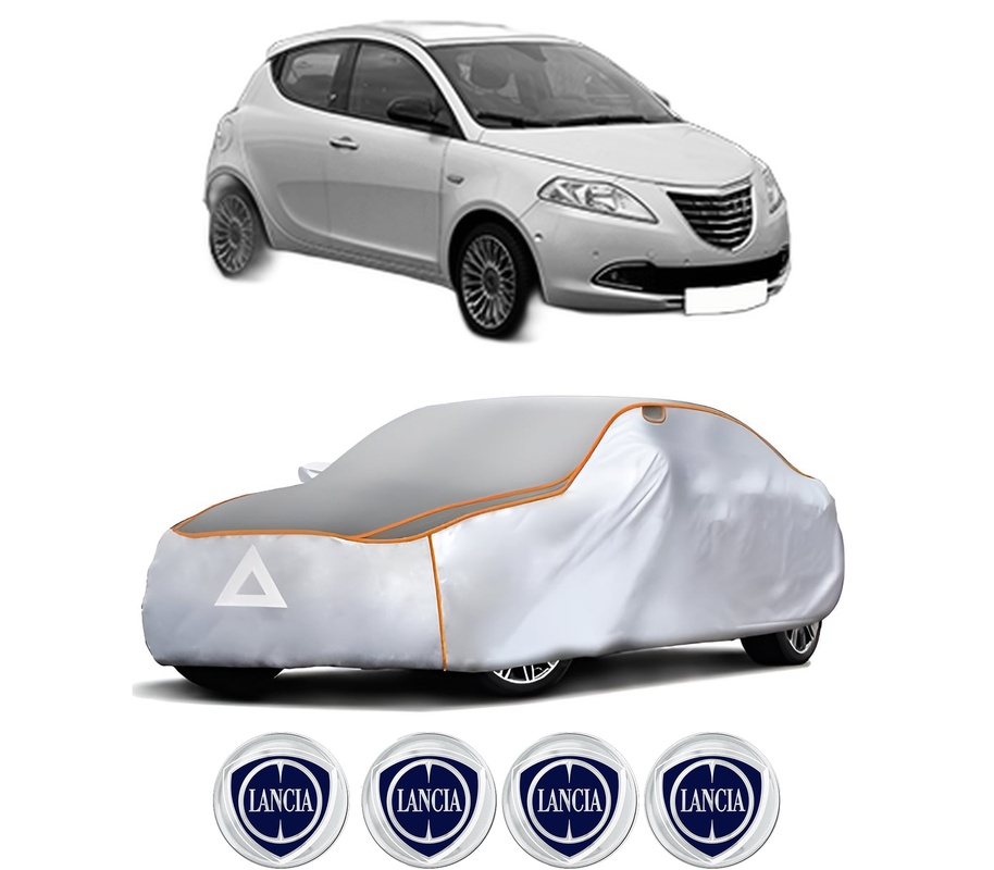 Husa Prelata Antigrindina Auto LANCIA YPSILON (312_) din 2011-2021, Protectie auto contra intemperiilor la grindina, Waterproof, 4x Stickere auto LANCIA