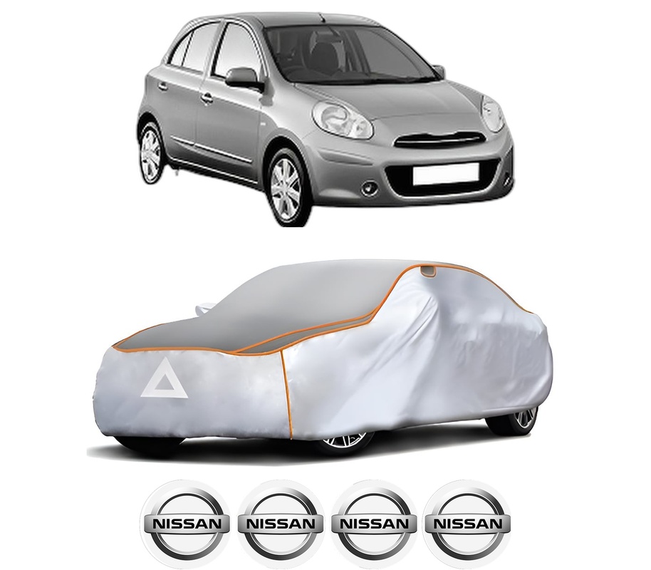 Husa Prelata Antigrindina Auto NISSAN MICRA IV (K13K, K13KK) din 2010-2015, Protectie auto contra intemperiilor la grindina, Waterproof, 4x Stickere auto NISSAN