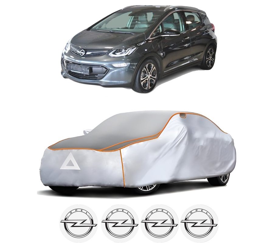 Husa Prelata Antigrindina Auto OPEL AMPERA-E (F17) din 2017-2019, Protectie auto contra intemperiilor la grindina, Waterproof, 4x Stickere auto OPEL