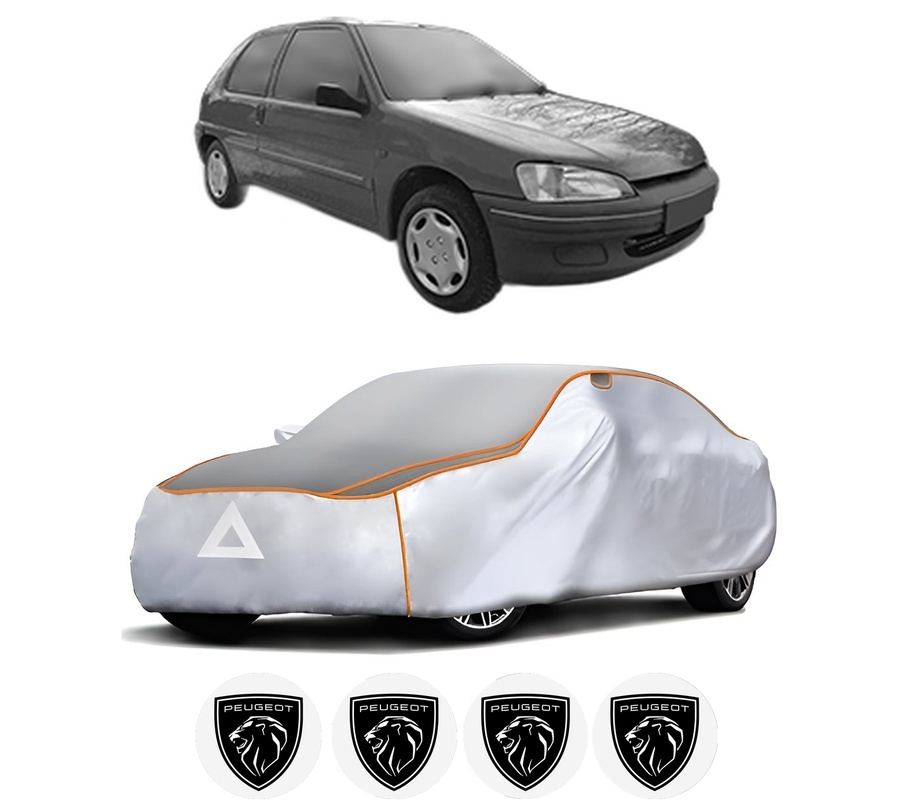 Husa Prelata Antigrindina Auto PEUGEOT 106 Van II Hatchback Van (1S_) din 1996-2001, Protectie auto contra intemperiilor la grindina, Waterproof, 4x Stickere auto PEUGEOT