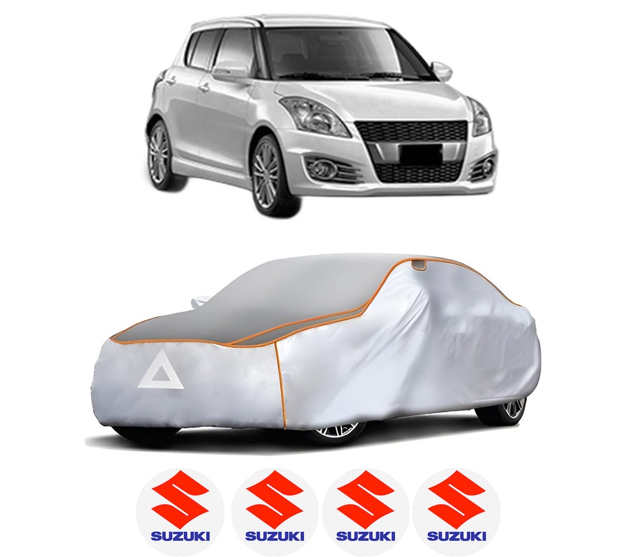 Husa Prelata Antigrindina Auto SUZUKI SWIFT IV (FZ, NZ) din 2010-2013, Protectie auto contra intemperiilor la grindina, Waterproof, 4x Stickere auto SUZUKI