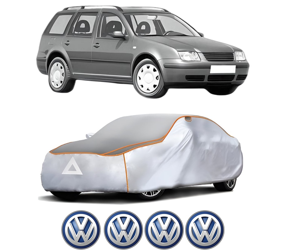 Husa Prelata Antigrindina Auto Volskwagen BORA Variant (1J6) din 1999-2005, Protectie auto contra intemperiilor la grindina, Waterproof, 4x Stickere auto Volskwagen