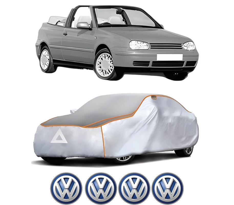 Husa Prelata Antigrindina Auto Volskwagen GOLF IV Cabriolet (1E7) din 1998-2002, Protectie auto contra intemperiilor la grindina, Waterproof, 4x Stickere auto Volskwagen
