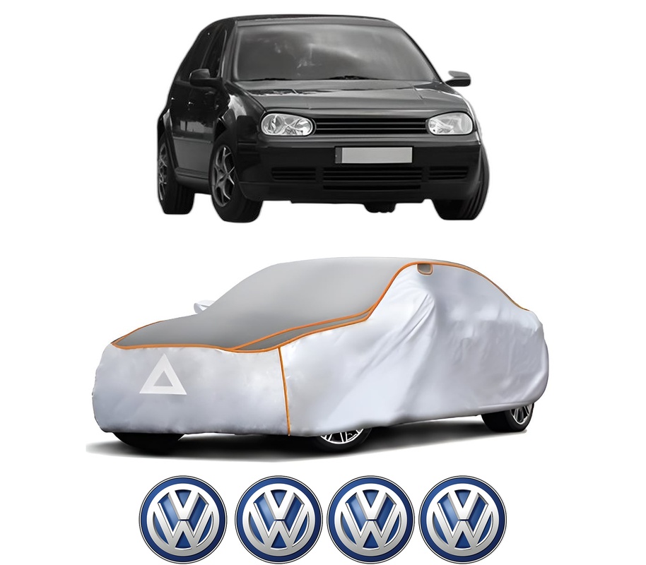 Husa Prelata Antigrindina Auto Volskwagen GOLF IV Van (1J1) din 1997-2004, Protectie auto contra intemperiilor la grindina, Waterproof, 4x Stickere auto Volskwagen