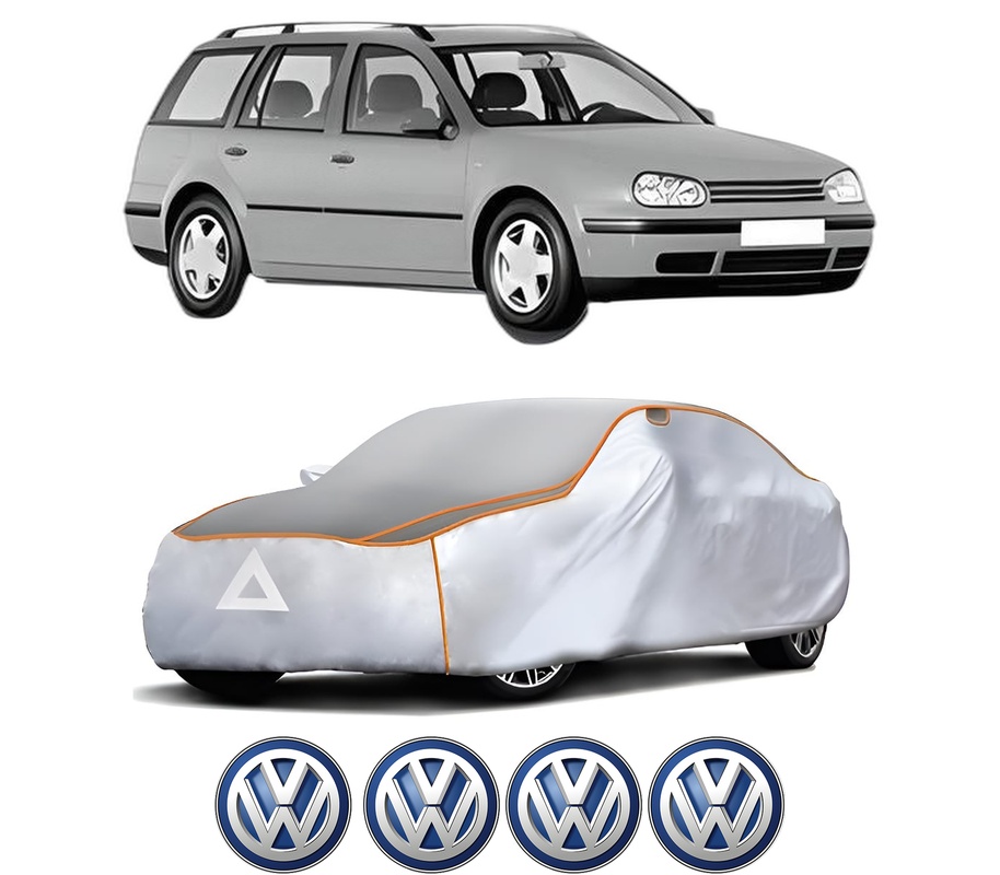 Husa Prelata Antigrindina Auto Volskwagen GOLF IV Variant (1J5) din 1999-2006, Protectie auto contra intemperiilor la grindina, Waterproof, 4x Stickere auto Volskwagen