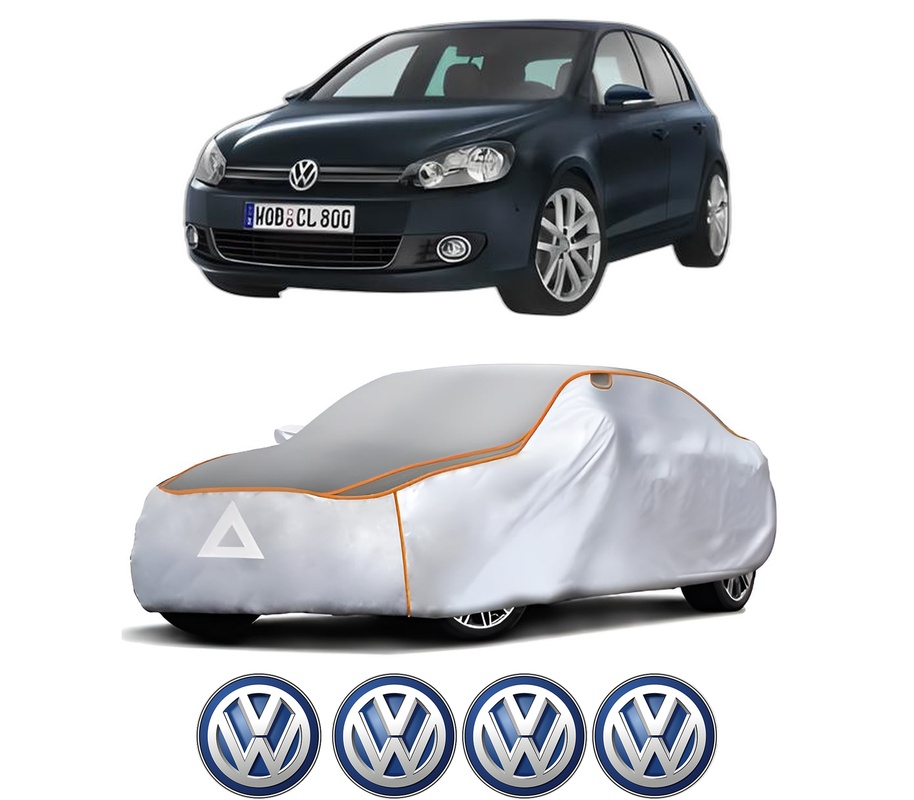 Husa Prelata Antigrindina Auto Volskwagen GOLF VI Van (5K1) din 2008-2012, Protectie auto contra intemperiilor la grindina, Waterproof, 4x Stickere auto Volskwagen