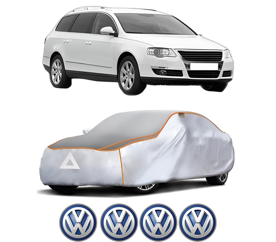Husa Prelata Antigrindina Auto Volskwagen PASSAT B6 Variant (3C5) din 2005-2011, Protectie auto contra intemperiilor la grindina, Waterproof, 4x Stickere auto Volskwagen