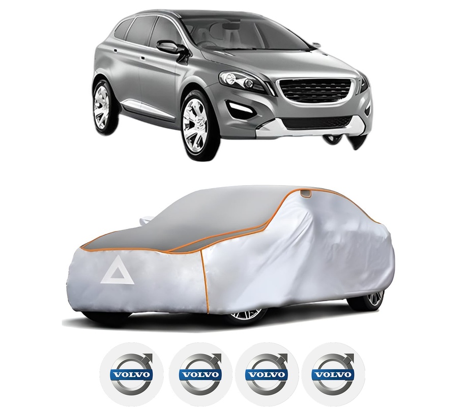 Husa Prelata Antigrindina Auto VOLVO XC60 I VAN (156) din 2013-2017, Protectie auto contra intemperiilor la grindina, Waterproof, 4x Stickere auto VOLVO