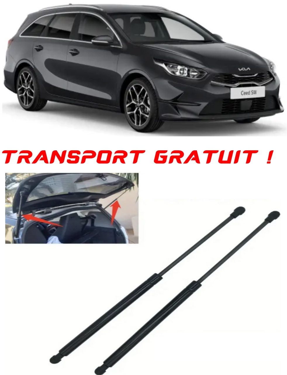 Set 2 amortizoare Haion portbagaj pentru masina Kia CEED Sportswagon (CD)