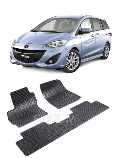 Set 4 covorase Mazda 5 5M 2011-2015, din cauciuc 100%, compatibile cu autoturismul MAZDA 5