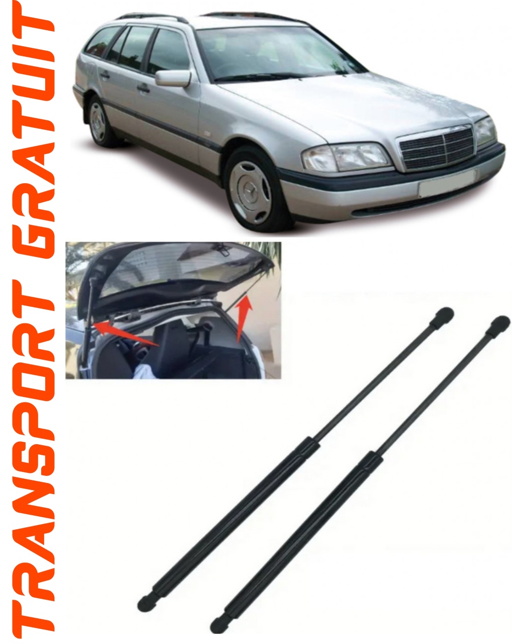 Set 2 amortizoare Haion portbagaj pentru masina Mercedes-benz C-Class