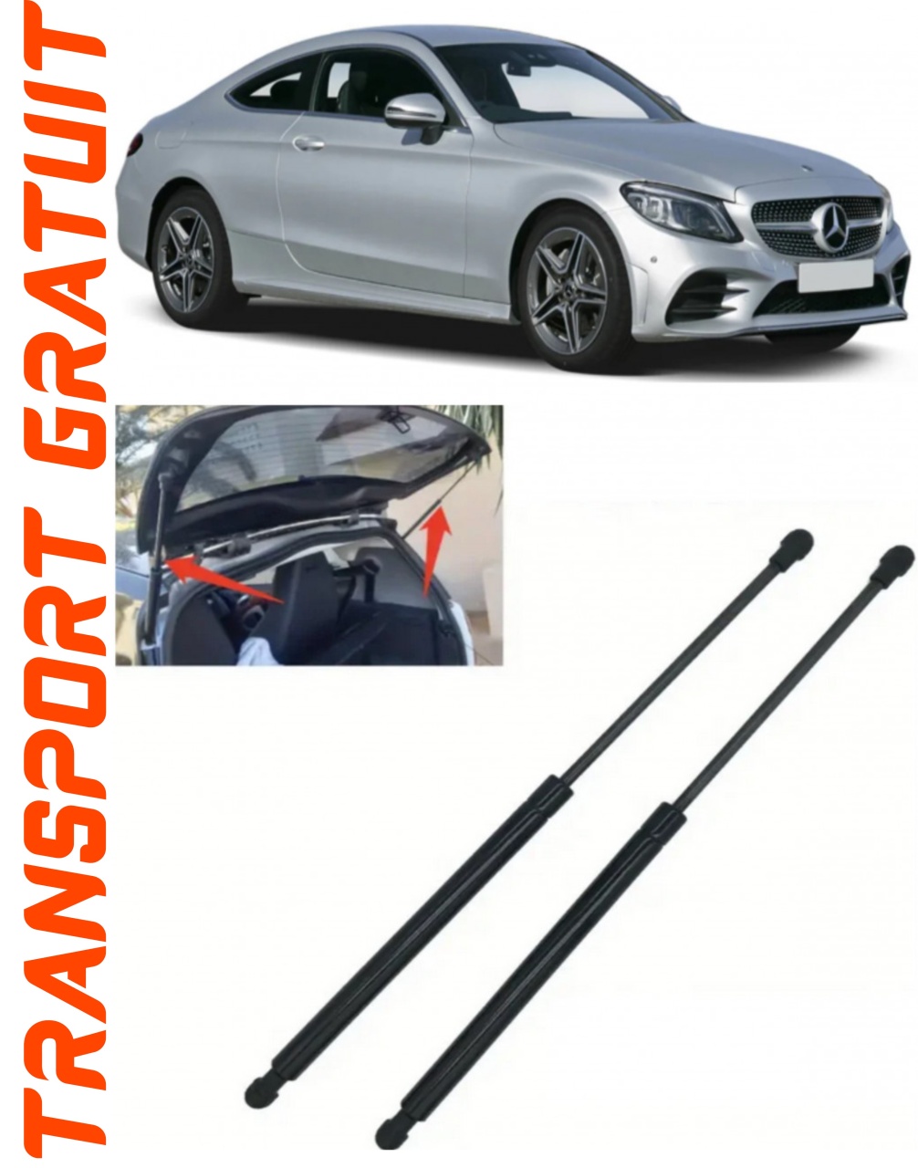 Set 2 amortizoare Haion portbagaj pentru masina Mercedes-benz C-Class