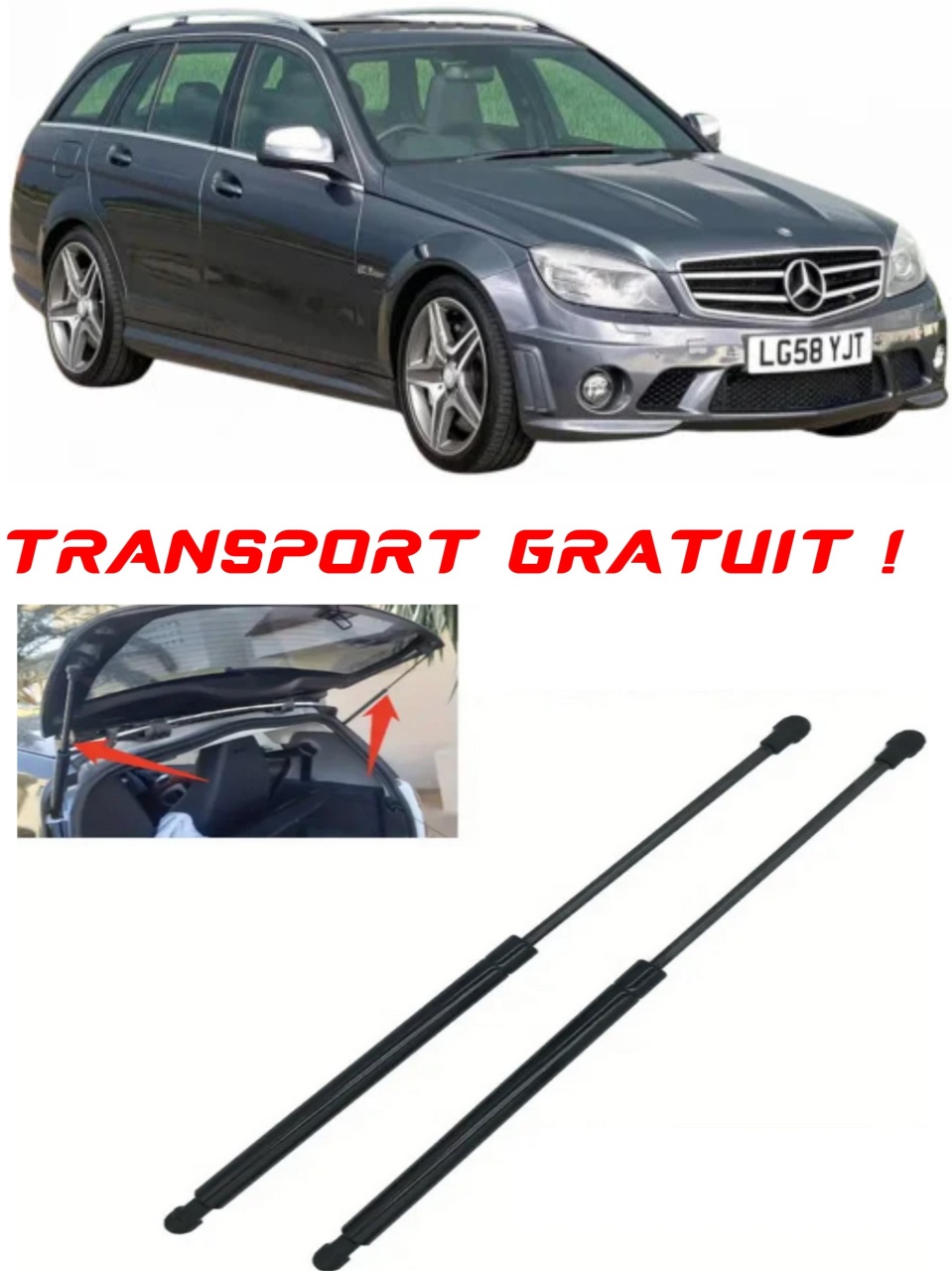 Set 2 amortizoare Haion portbagaj pentru masina Mercedes-benz C-CLASS T-Model (S204)