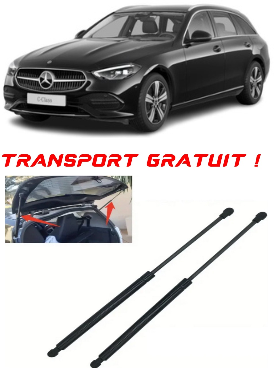 Set 2 amortizoare Haion portbagaj pentru masina Mercedes-benz C-CLASS T-MODEL (S206)