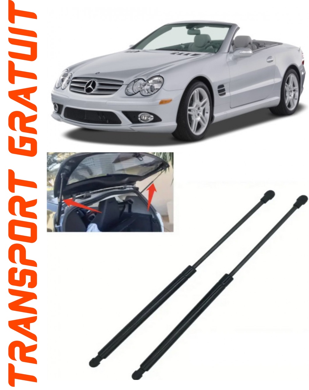 Set 2 amortizoare Haion portbagaj pentru masina Mercedes-benz Sl