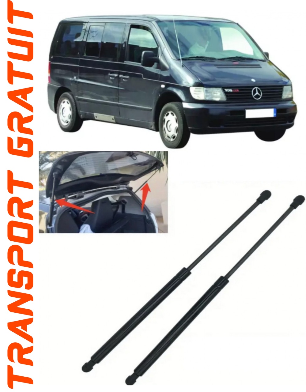 Set 2 amortizoare Haion portbagaj pentru masina Mercedes-benz Vito