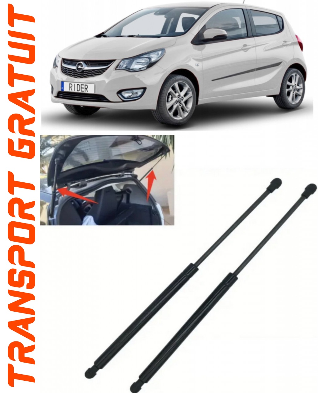 Set 2 amortizoare Haion portbagaj pentru masina Opel Karl