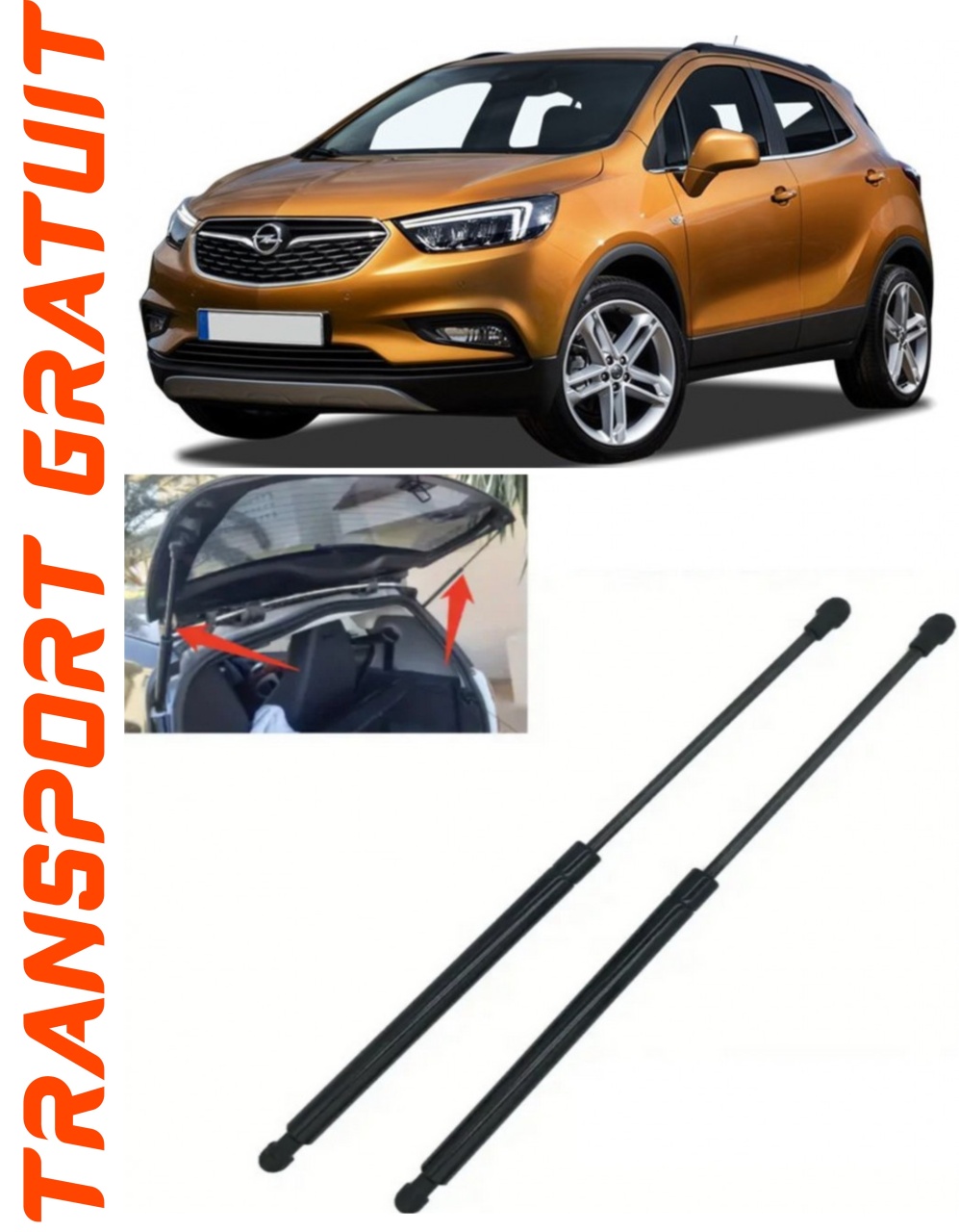 Set 2 amortizoare Haion portbagaj pentru masina Opel Mokka