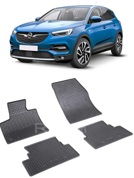 Set 4 covorase Opel Grandland 2021-prezent, din cauciuc 100%, compatibile cu autoturismul OPEL Grandland