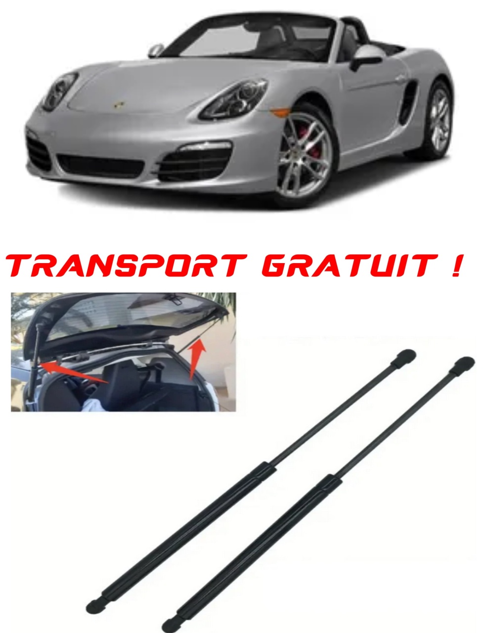 Set 2 amortizoare Haion portbagaj pentru masina Porsche Boxster
