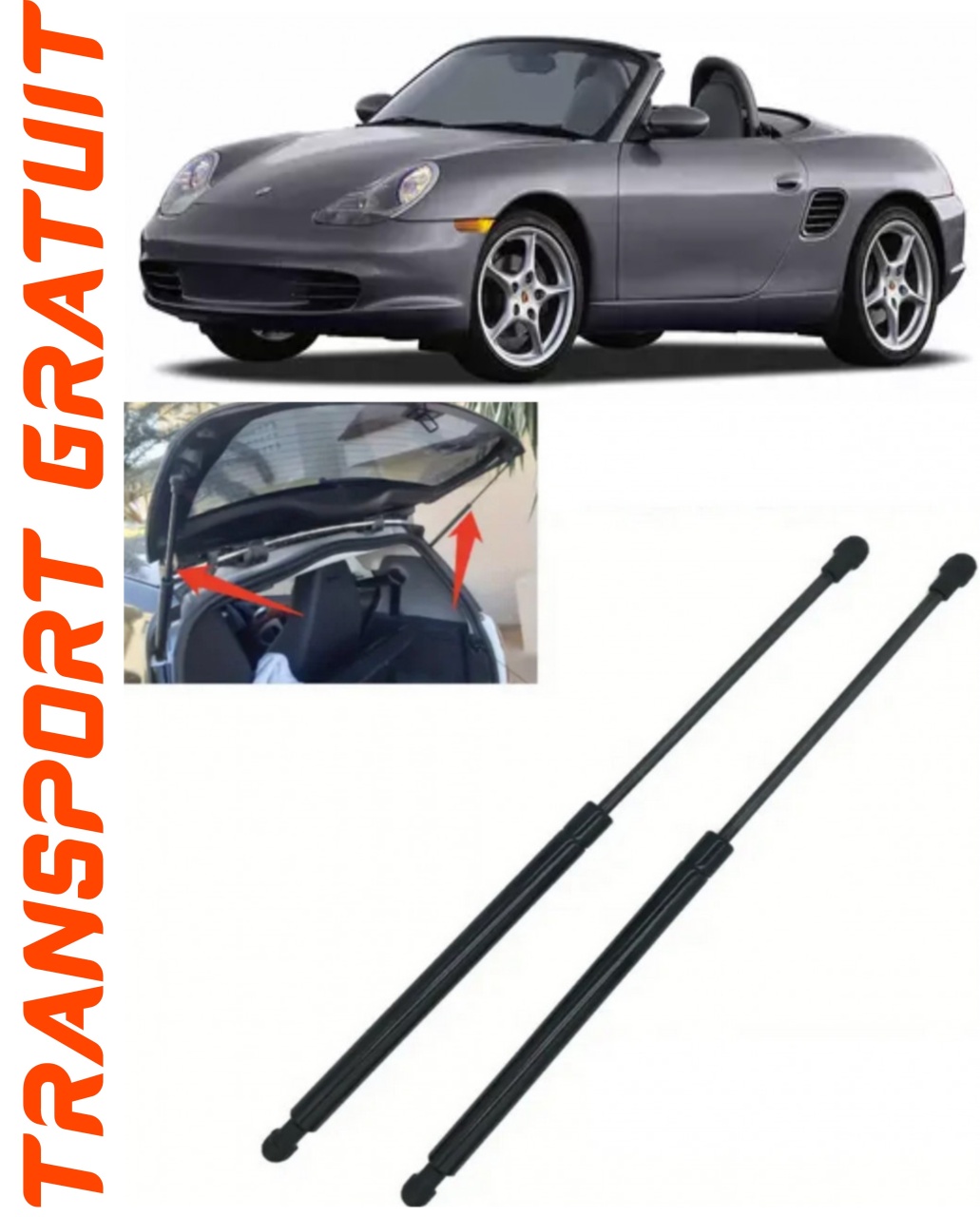 Set 2 amortizoare Haion portbagaj pentru masina Porsche Boxster