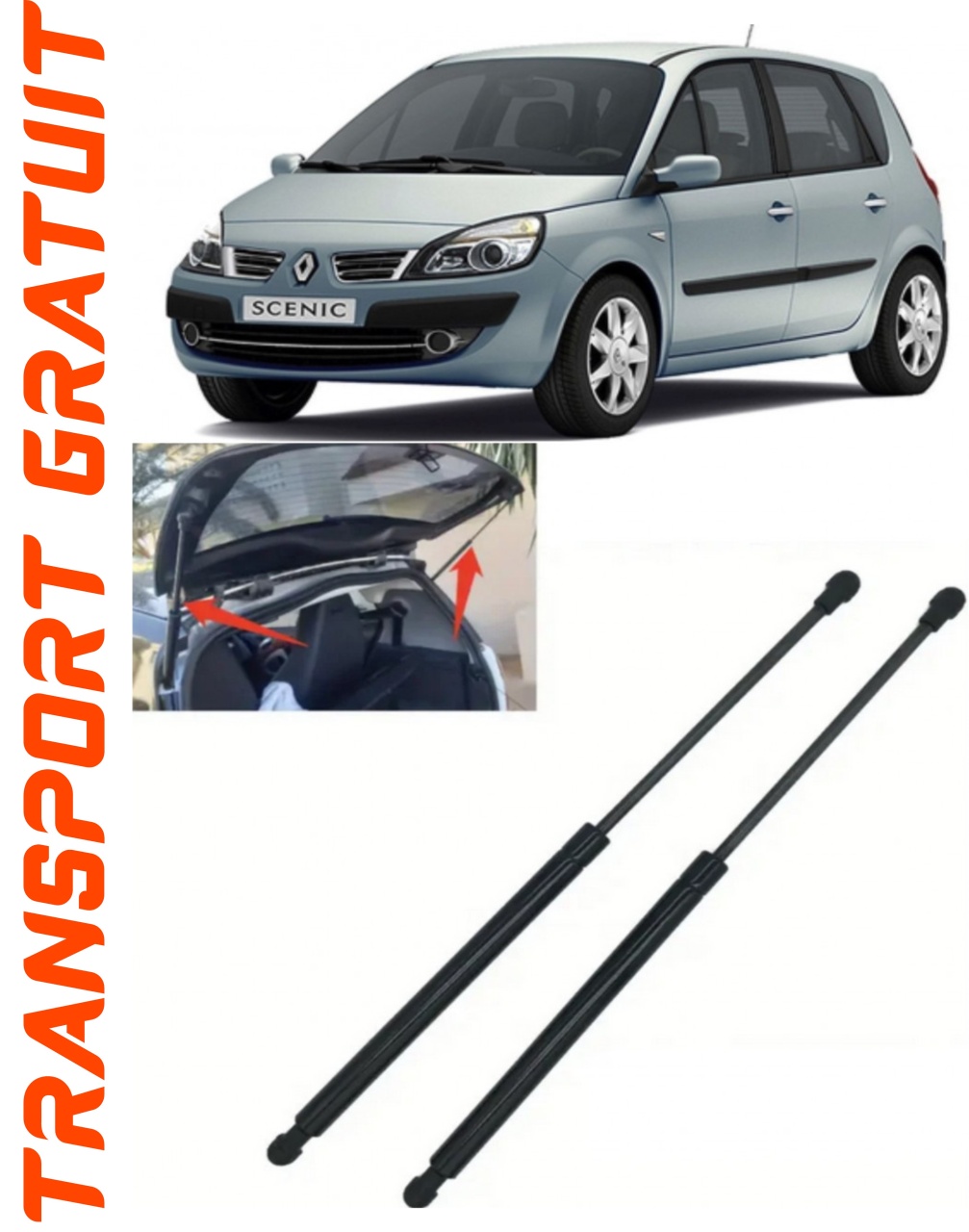 Set 2 amortizoare Haion portbagaj pentru masina Renault Grand Scenic III