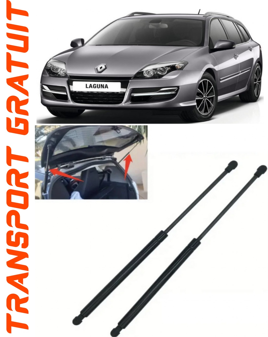 Set 2 amortizoare Haion portbagaj pentru masina Renault Laguna III