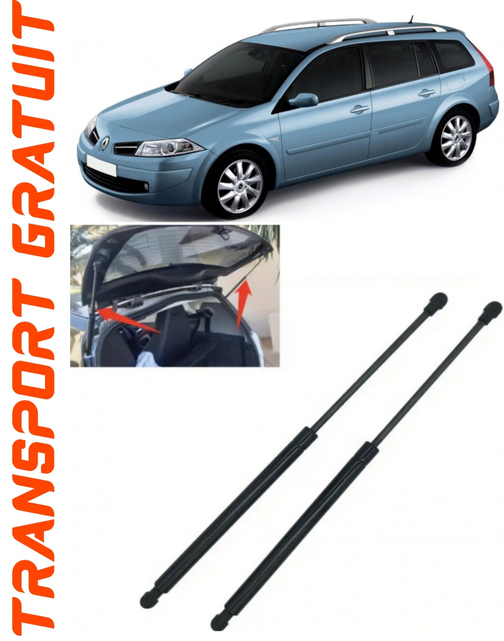 Set 2 amortizoare Haion portbagaj pentru masina Renault Megane II