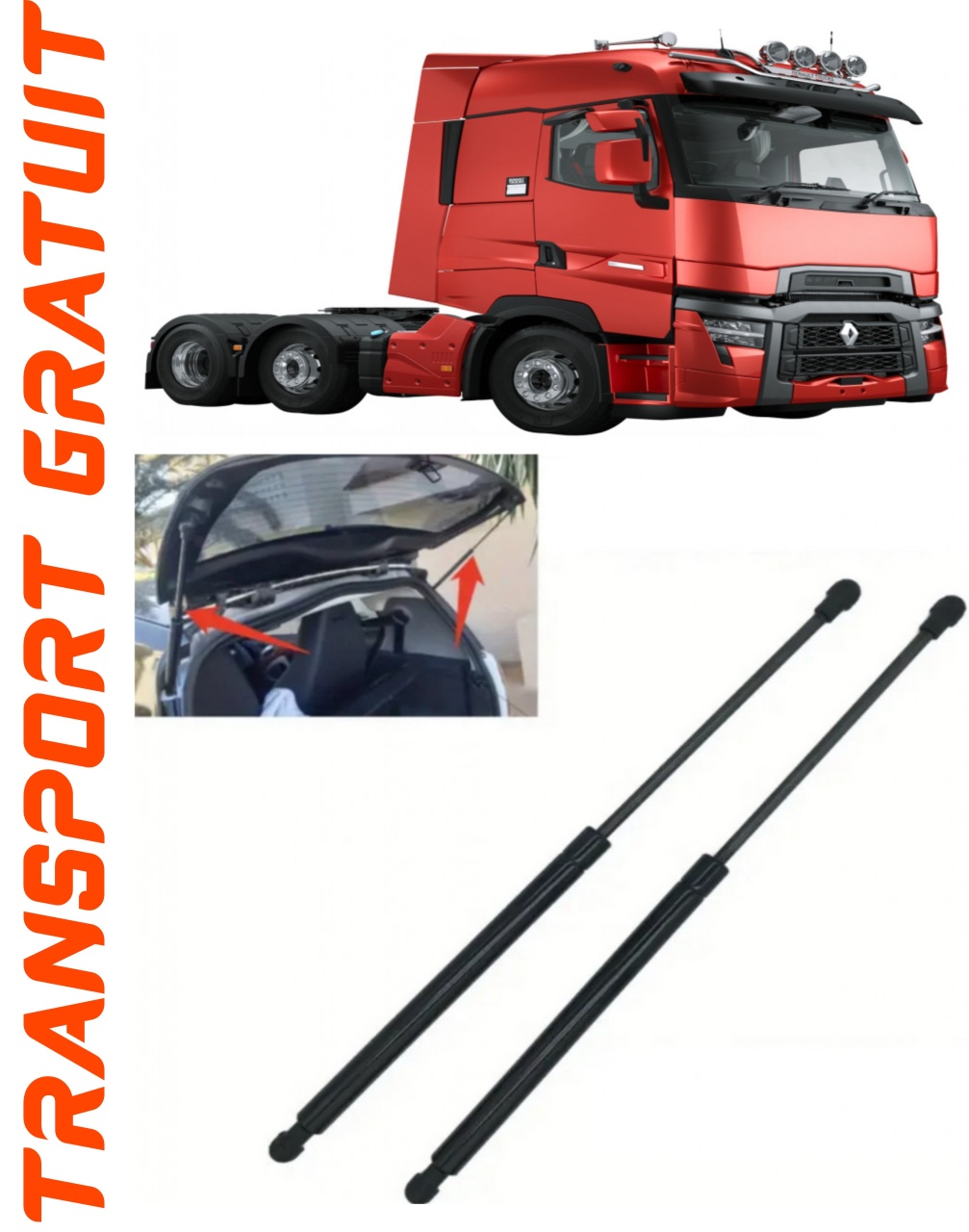Set 2 amortizoare Haion portbagaj pentru masina Renault Trucks Premium 2