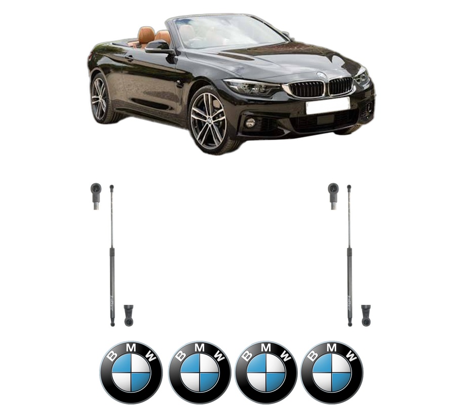 Set amortizoare portbagaj haion pentru BMW 4 Convertible (F33, F83) din 2013-2020, 2 bucati, KROSNO, 4 stickere auto BMW
