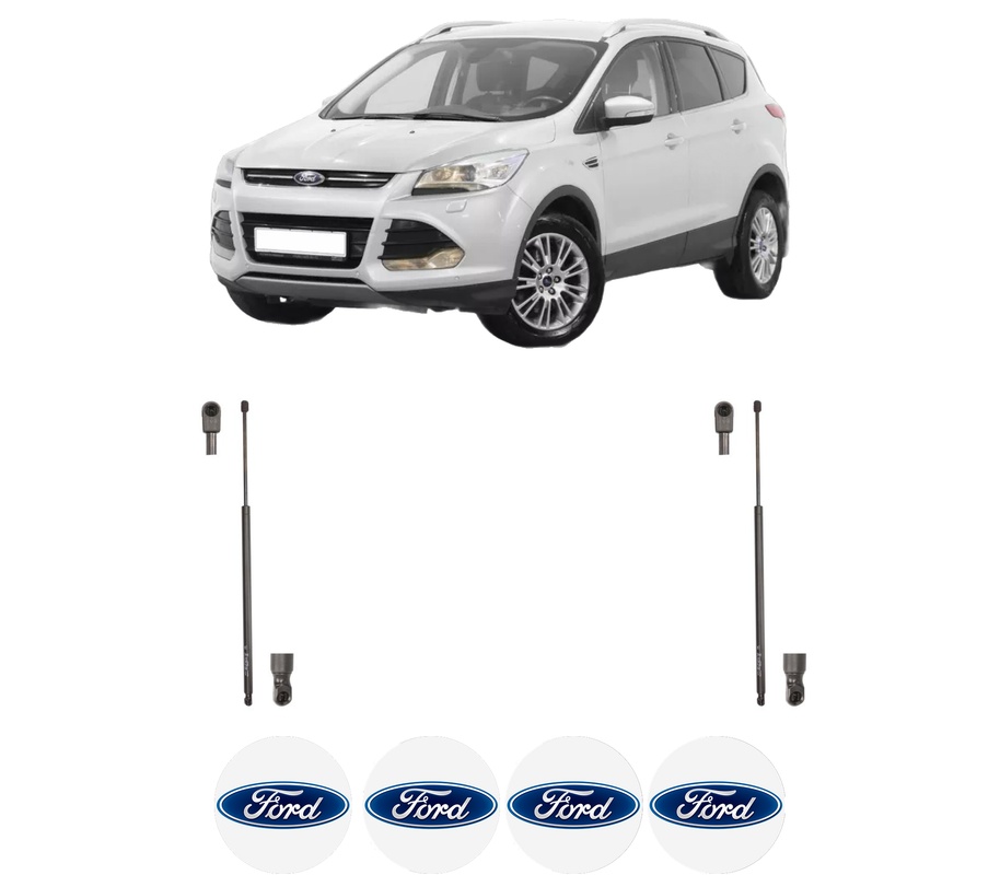 Set amortizoare portbagaj haion pentru FORD KUGA II (DM2) din 2012-2019, 2 bucati, KROSNO, 4 stickere auto FORD