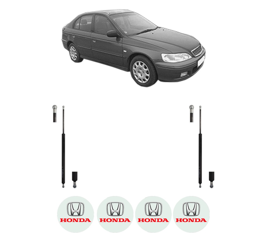 Set amortizoare portbagaj haion pentru HONDA ACCORD VI Hatchback (CH, CL) din 1999-2002, 2 bucati, KROSNO, 4 stickere auto HONDA