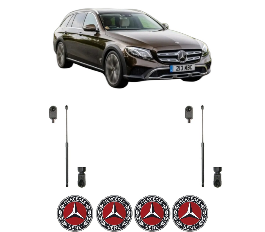 Set amortizoare portbagaj haion pentru MERCEDES-BENZ E-CLASS All-Terrain (S213) din 2017-2023, 2 bucati, KROSNO, 4 stickere auto MERCEDES-BENZ