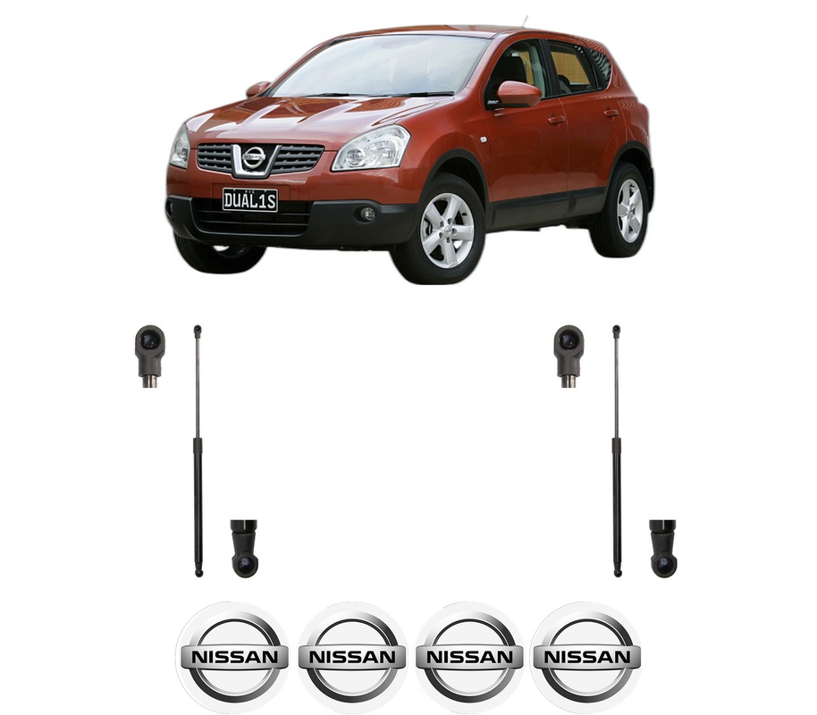 Set amortizoare portbagaj haion pentru NISSAN QASHQAI I (J10, NJ10) din 2006-2013, 2 bucati, MAGNUM TECHNOLOGY, 4 stickere auto NISSAN