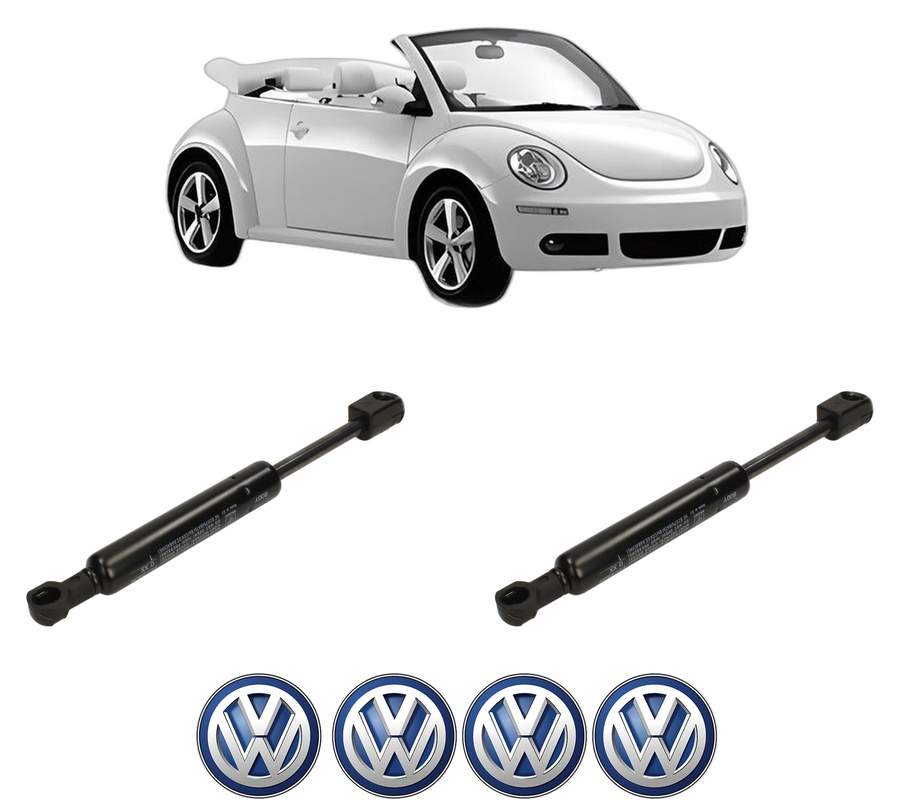 Set amortizoare portbagaj haion pentru VW NEW BEETLE Convertible (1Y7) din 2002-2010, 2 bucati, KROSNO, 4 stickere auto VW