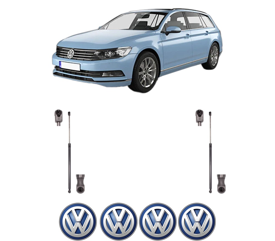 Set amortizoare portbagaj haion pentru VW PASSAT B8 Variant (3G5, CB5) din 2014-2024, 2 bucati, KROSNO, 4 stickere auto VW